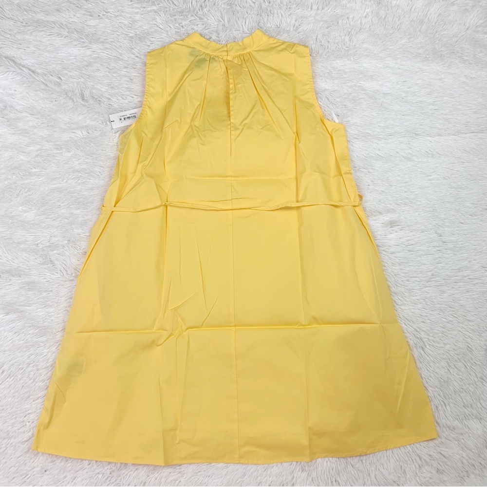 Donna Morgan Sleeveless Stretch Cotton Trapeze Dress Snapdragon yelloe - Picture 9 of 10